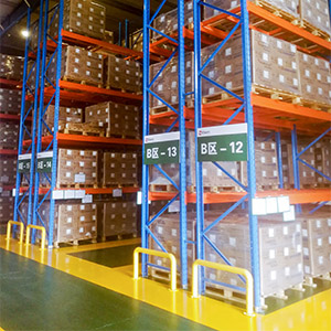 Why do we have to use heavy-duty shelves in logistics?